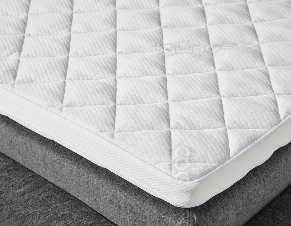 Delux Sign - Sängram inkl. gavel med resårkassett Delux Dream och bäddmadrass Cool, enkelsäng, bäddmått 120 cm - Grå