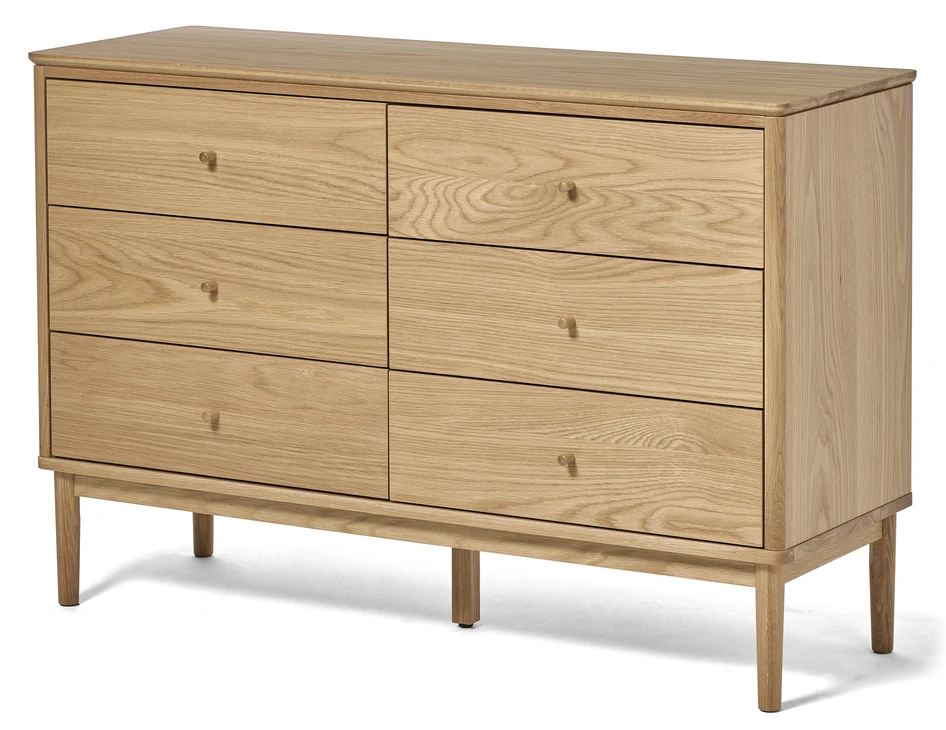 Tova - Byrå med 6 lådor, 120x42x80 cm - Beige