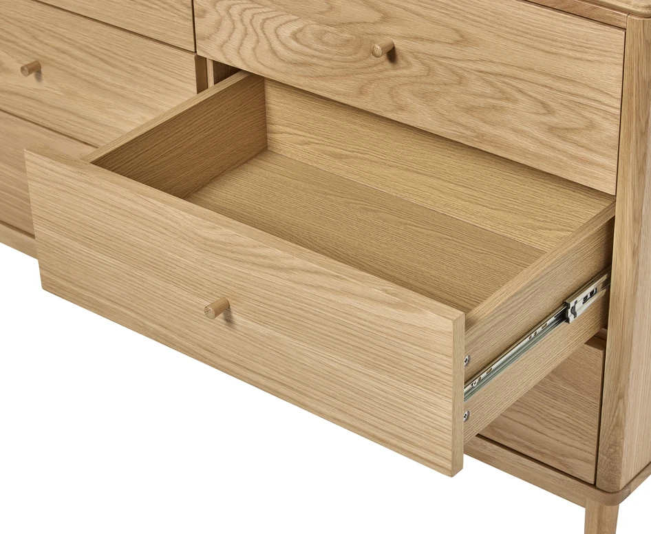 Tova - Byrå med 6 lådor, 120x42x80 cm - Beige