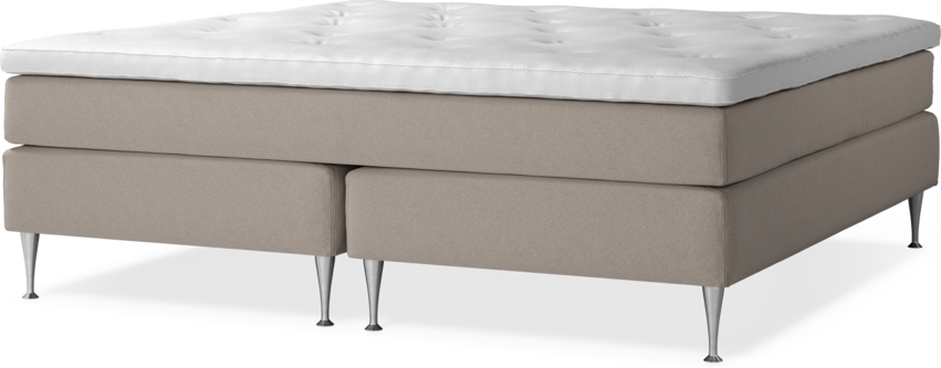 Delux Sense - Kontinentalsäng, dubbelsäng med bäddmadrass - Beige