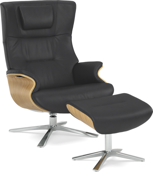 Afterwork - Fåtölj och fotpall - Svart