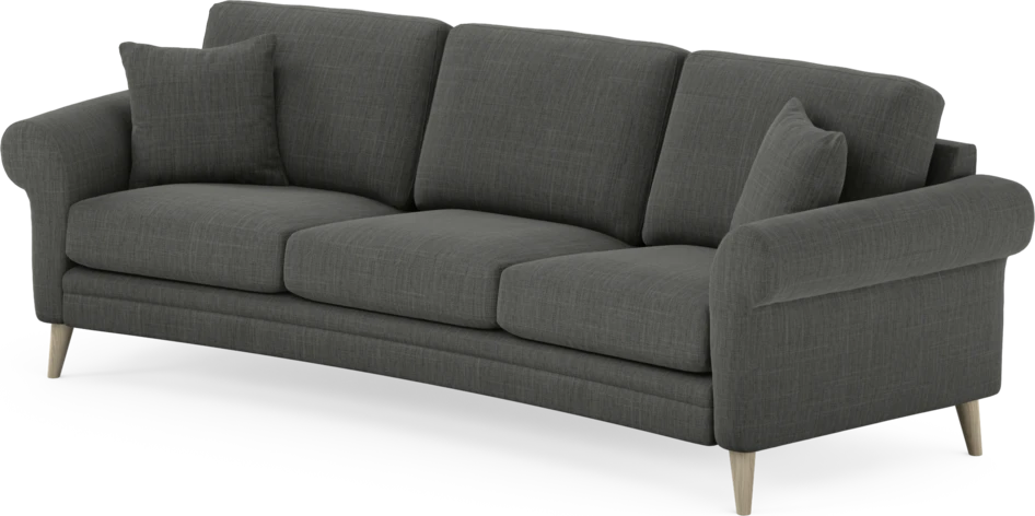 Eden - 3-sits soffa svängd - Grå