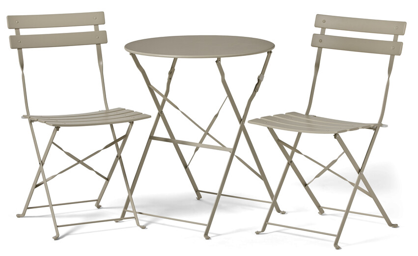 Barista - Utegrupp med bord och 2 stolar - Beige