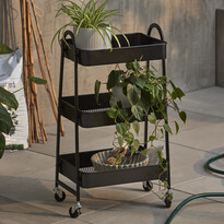 Rollo - Rullvagn med 3 hyllplan, utomhuslack - inspiration