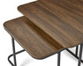 Miza - Satsbord 2 delar, 80x80x45/60x60x40 cm - Brun