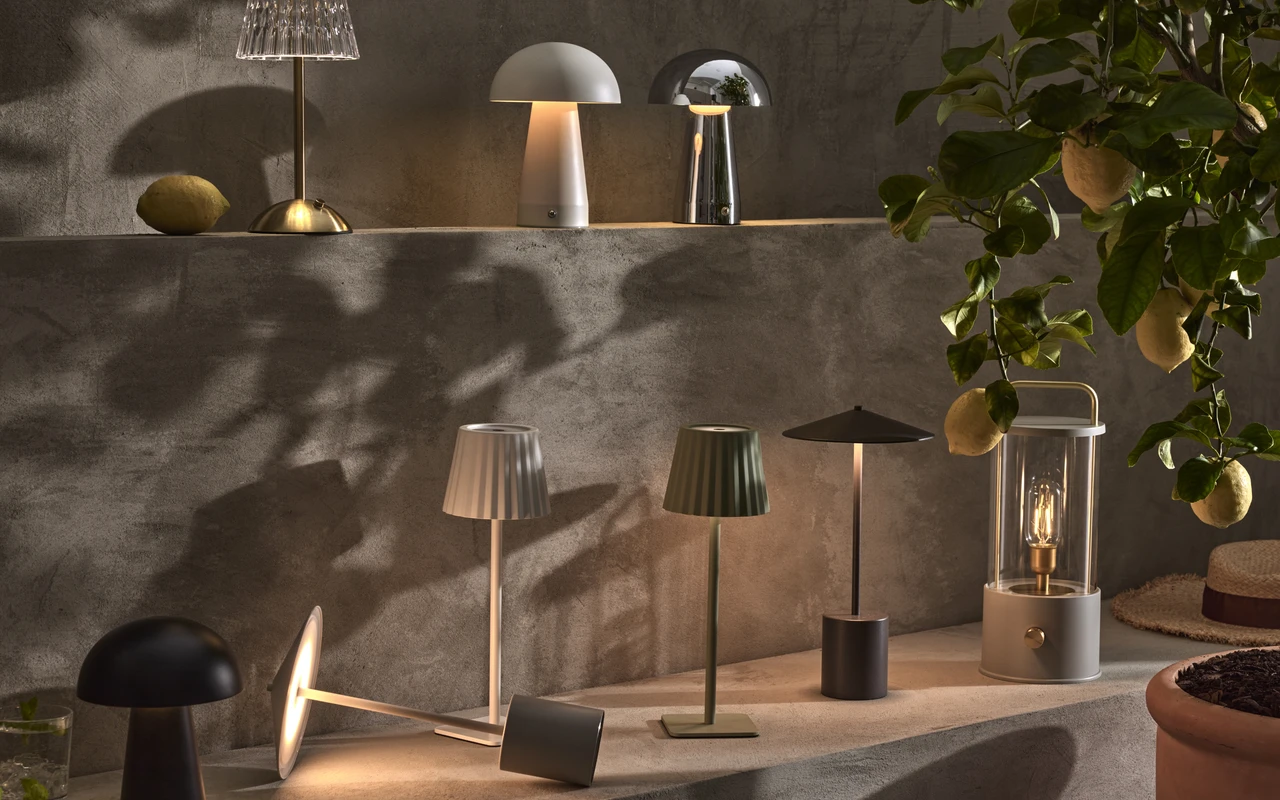 Vinga - Portabel bordslampa, H35 Ø14,5 cm - inspiration