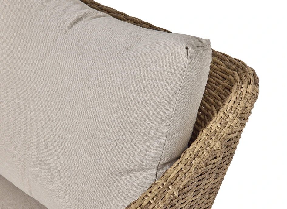 Meridan - Utegrupp med soffa, 2 fåtöljer och bord - Beige