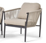 Plaza - Utegrupp med soffa, 2 fåtöljer och bord - Beige