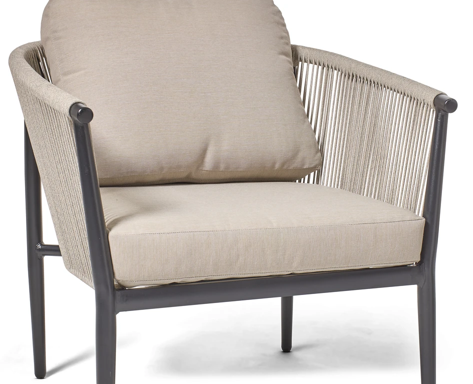 Plaza - Utegrupp med soffa, 2 fåtöljer och bord - Beige