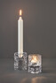 Gina - Ljusstake, H 7,4 Ø 6 cm - Vit