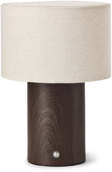 Ralf - Portabel bordslampa, H21,6  Ø15 cm - Brun