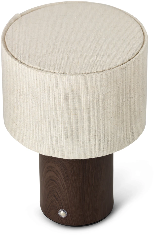 Ralf - Portabel bordslampa, H21,6  Ø15 cm - Brun