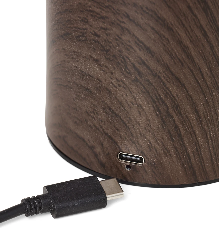 Ralf - Portabel bordslampa, H21,6  Ø15 cm - Brun
