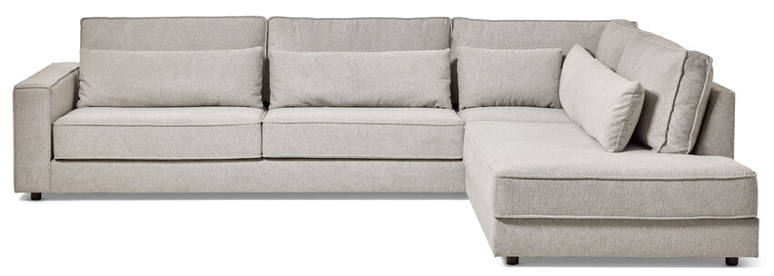 Hudson - 3-sits soffa med divan höger - Grå