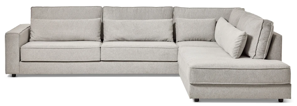 Hudson - 3-sits soffa med divan höger - Grå