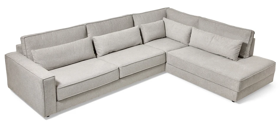Hudson - 3-sits soffa med divan höger - Grå
