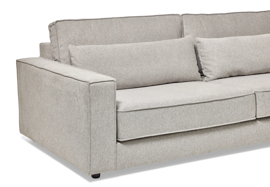 Hudson - 3-sits soffa med divan höger - Grå