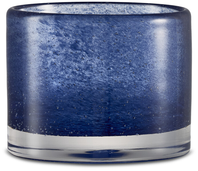 Tanya - Ljuslykta, glas H 8 Ø 10 cm - Blå