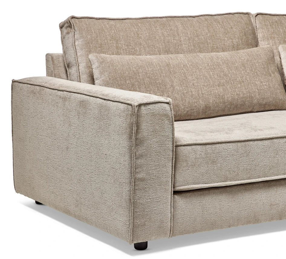 Hudson - 3-sits soffa med divan höger - Beige