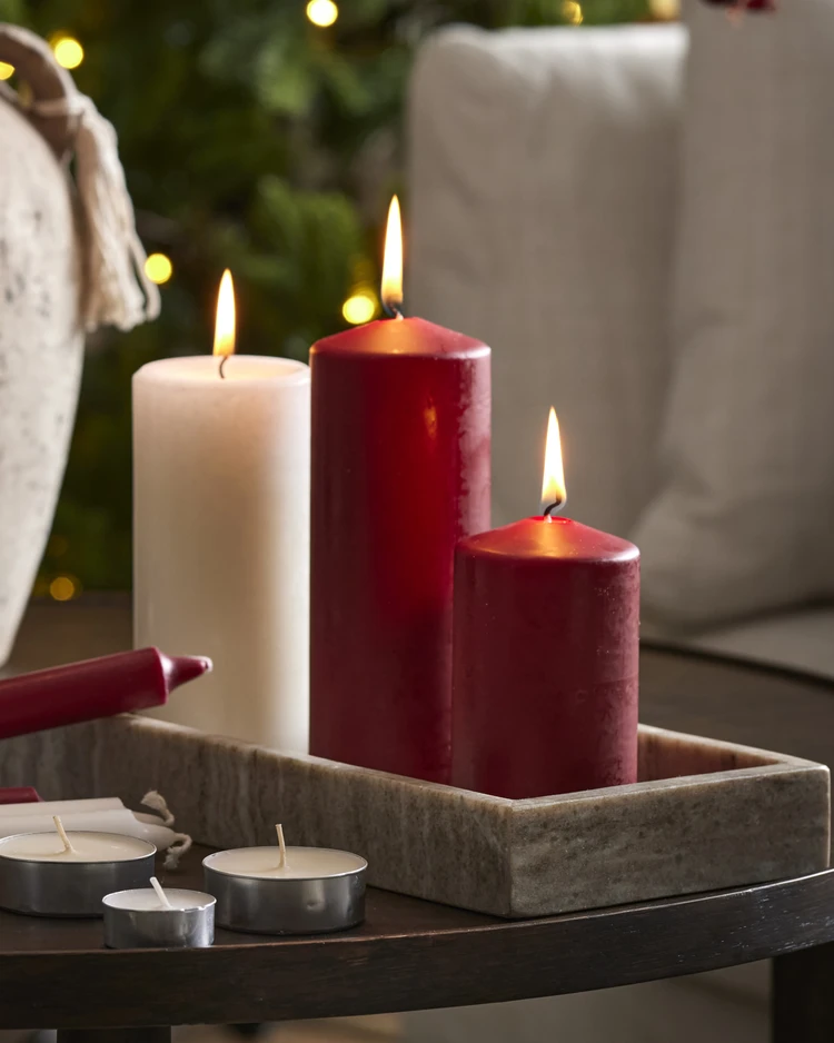 Glänsa - Blockljus, H 18 Ø 7 cm, brinntid 48 h - inspiration