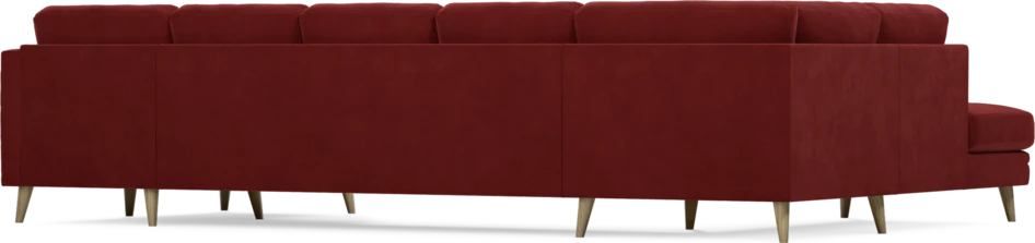 Eden - 3-sits soffa med divan vänster och schäslong höger - Röd