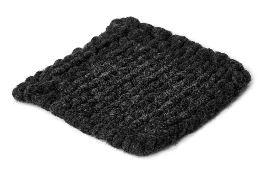 Wool - Grytunderlägg, 21x21 cm - Svart