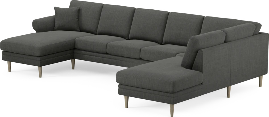 Eden - 3-sits soffa med schäslong vänster och divan höger - Grå