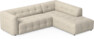 Bella - 3-sits soffa med divan höger - Beige