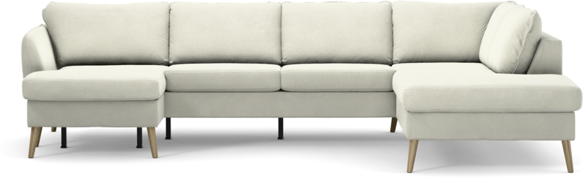 County - 3-sits soffa med schäslong vänster och divan höger - Vit