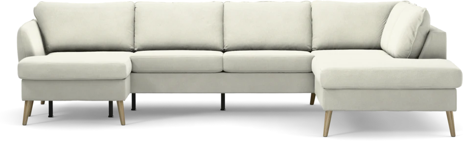 County - 3-sits soffa med schäslong vänster och divan höger - Vit