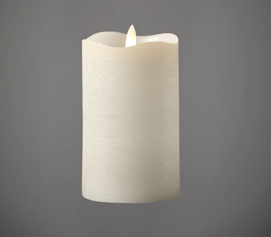 Skimra - LED-ljus, H 12 Ø 7,5 cm, timer - Vit