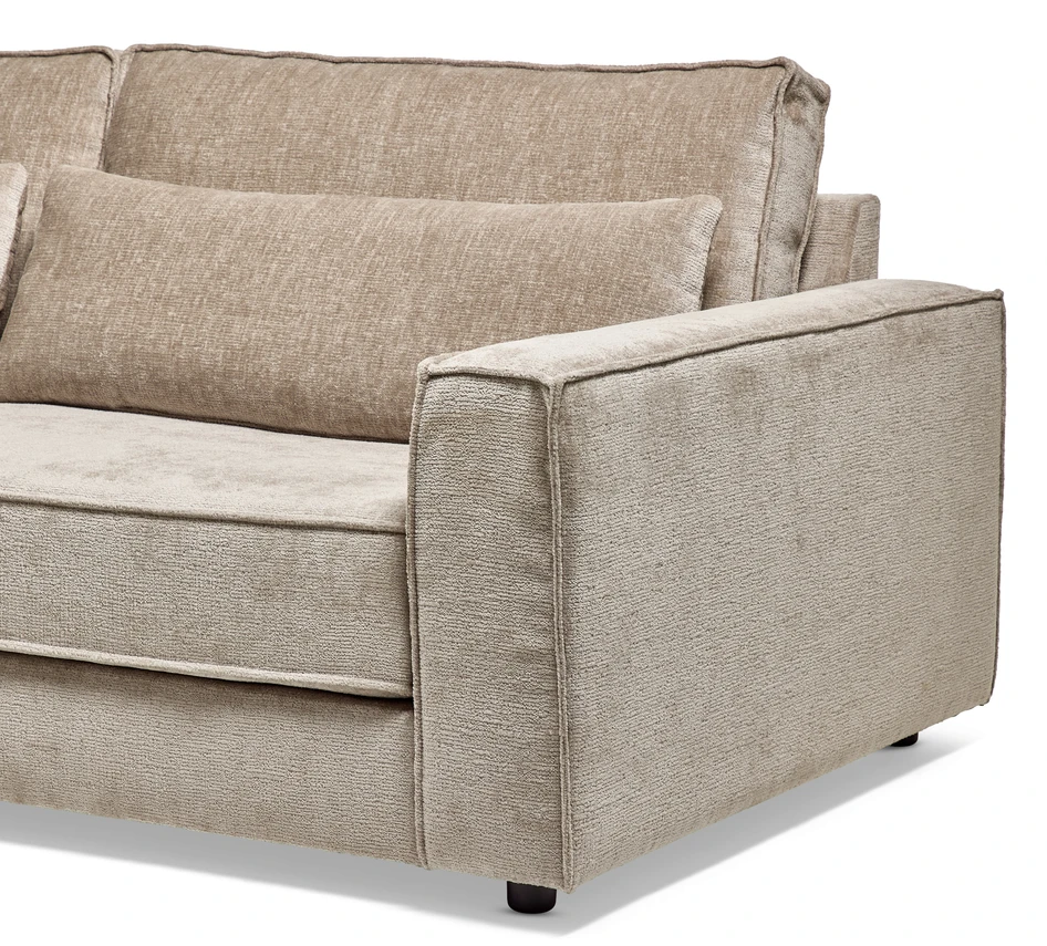 Hudson - 3-sits soffa med divan vänster - Beige