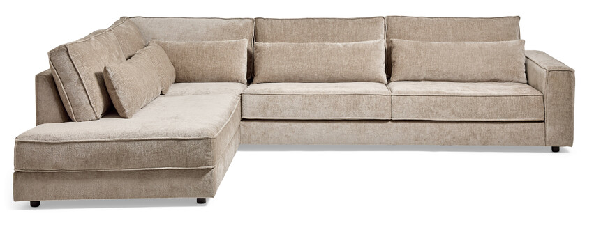 Hudson - 3-sits soffa med divan vänster - Beige