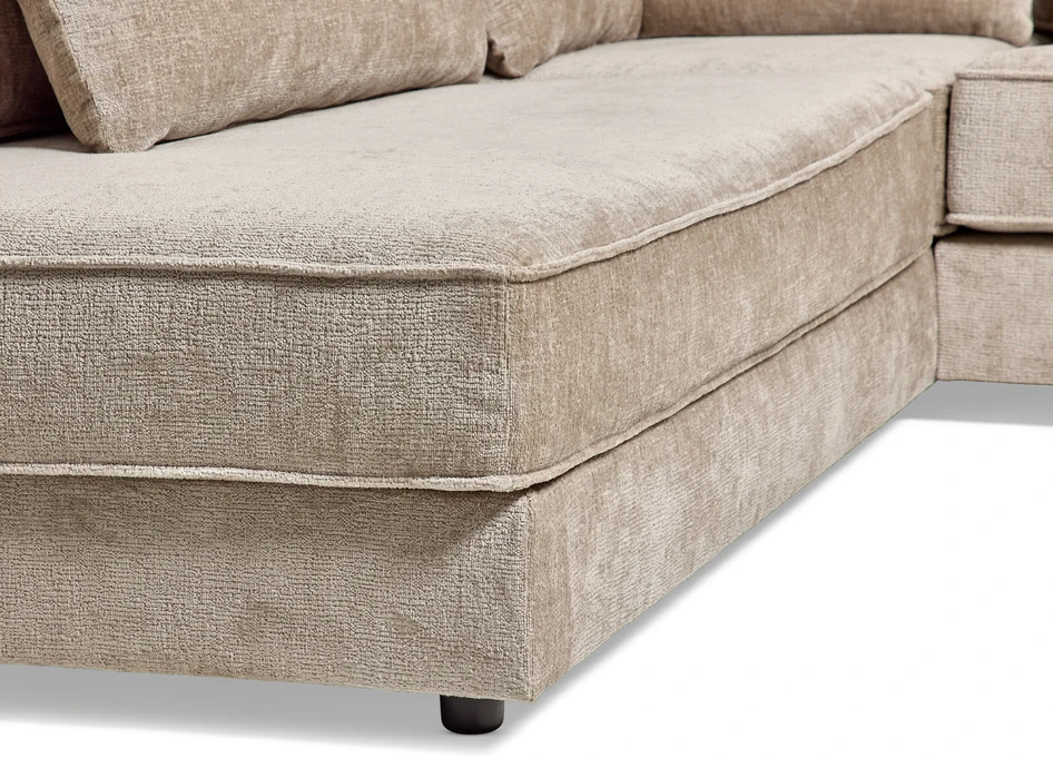 Hudson - 3-sits soffa med divan vänster - Beige