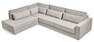 Hudson - 3-sits soffa med divan vänster - Grå