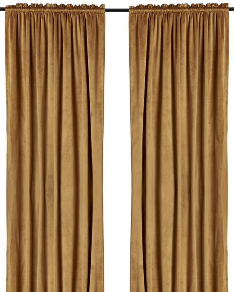 Gabrielle  - Gardin 135x250 cm, 2-pack - Gul