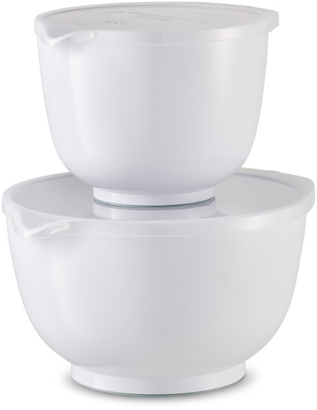 Margrethe - Skål med lock, 2-pack - Vit