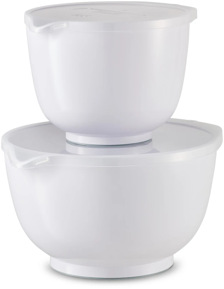 Margrethe - Skål med lock, 2-pack - Vit