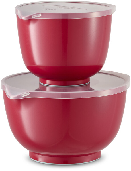 Margrethe - Skål med lock, 2-pack - Röd