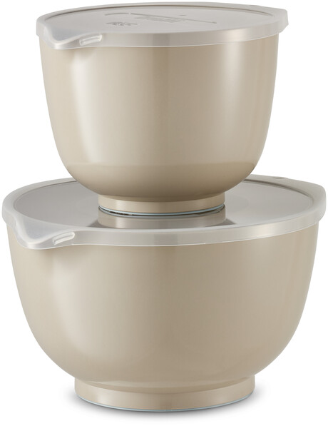 Margrethe - Skål med lock, 2-pack - Beige