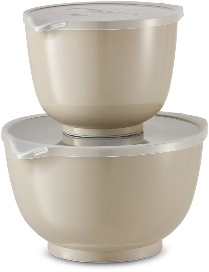 Margrethe - Skål med lock, 2-pack - Beige