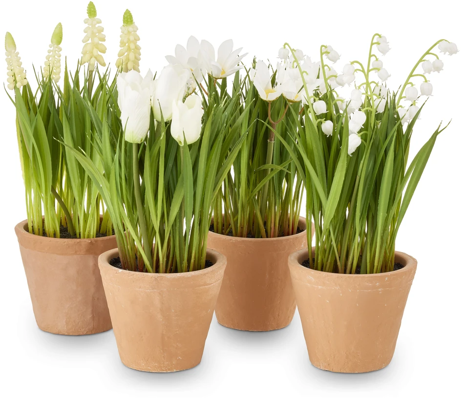 Maj - Konstväxt i kruka, H 24 Ø 14 cm - Grön