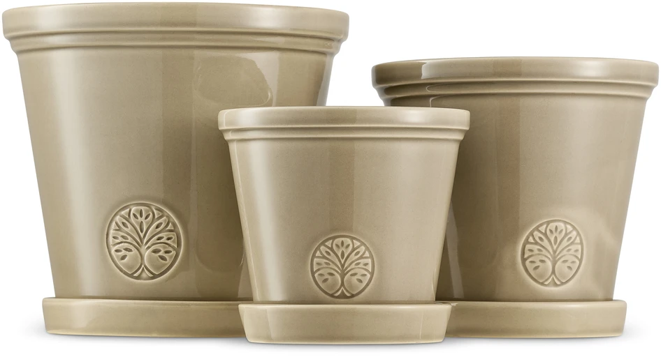 Saltsjö - Kruka, H 16 Ø 17 cm - Beige