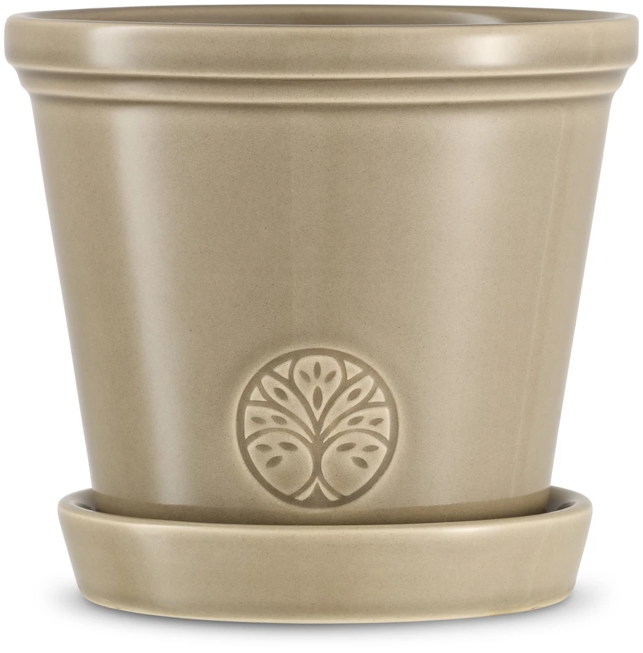 Saltsjö - Kruka, H 13 Ø 14 cm - Beige