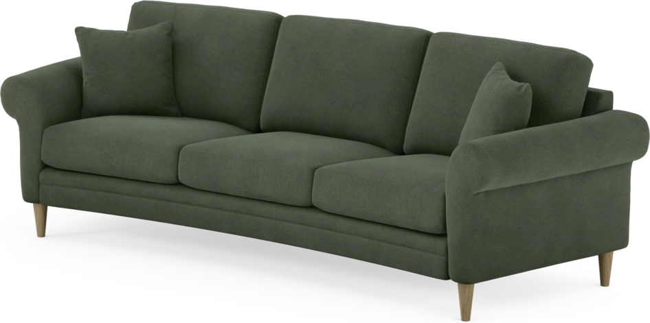 Eden - 3-sits soffa svängd - Grön