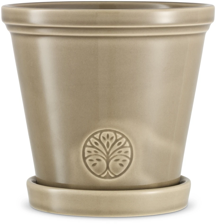 Saltsjö - Kruka, H 16 Ø 17 cm - Beige