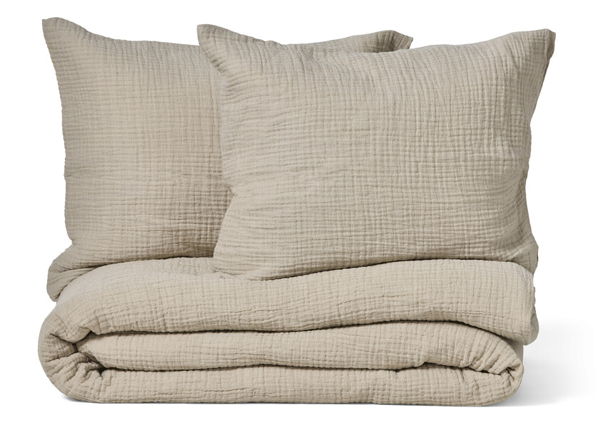 Adelia - Påslakanset i muslin, 3 delar - Beige