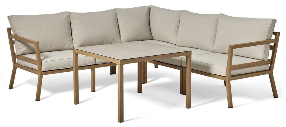 Maxime - Utesoffa med bord L 90 cm - Brun