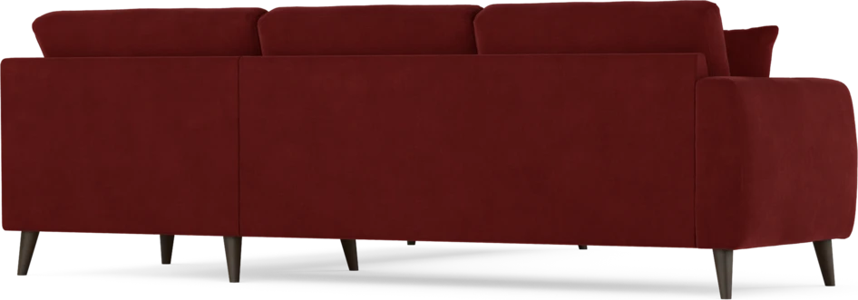 Eden - Hörnsoffa, 2,5+2,5-sits - Röd