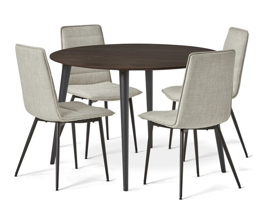 Plaine - Matgrupp med 4 stolar Rasmus - Beige